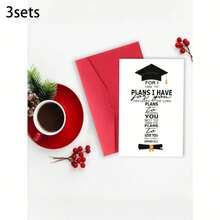 Bộ 1/3/5 thiệp chúc mừng tốt nghiệp Cơ Đốc giáo kèm phong bì, thiết kế mũ tốt nghiệp và bằng tốt nghiệp, thích hợp làm quà tặng tôn giáo đầy cảm hứng, dành cho gia đình, bạn bè, bạn học. - Xem 7