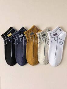 Vớ cổ thấp kiểu Nhật, thoáng khí, thấm hút mồ hôi, khử mùi, họa tiết denim. - Nhiều màu - Xem 2