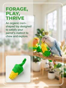 Corn Husk Parrot Chew Toy, Cute Corn Shaped Bird Beak Grinding Toy, Relieve Boredom, Suitable For Small Birds And Parrots - View 10