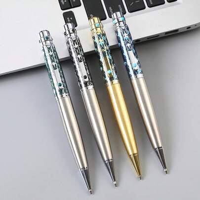 1 chiếc bút bi kim loại cổ điển, ngòi 0.7mm, viết trơn tru, văn phòng phẩm trang nhã cho văn phòng và học tập.