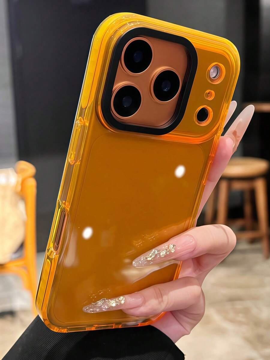 Luxury Clear Transparent Candy Color Fluorescent Color Shockproof Anti-Fall Phone Case Compatible With IPhone 17 Pro Max 17 Pro 16 15 14 13 12 Pro Max 14 Plus 15 Plus 16 Plus 11 Minimalist Candy Color Cover