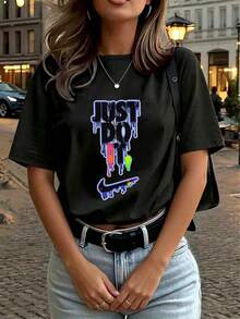 Dam-T-shirts - Svart - Visa 4