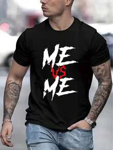 Camiseta de Hombre Cómoda Cuello Redondo Casual Algodón Manga Corta Suave Transpirable Top Estilo de Calle de Verano Primavera Camiseta de Algodón con Estampado de Letras de Moda - Blanco - Ver 7