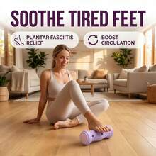 Bâton de massage des pieds PC, rouleau de fascia, rouleau de massage des points gâchettes en tissu profond, entraîneur de roulement pour usage domestique, fonctionnement manuel, matériau plastique pour un confort accru des pieds, idéal pour les amateurs de yoga et de fitness, expérience de fitness à domicile, yoga - Multicolore - Voir 3