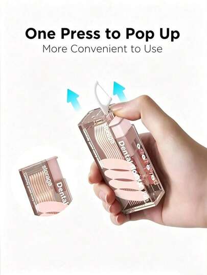 1 hộp đựng tăm tự động bật lên, hộp đựng tăm mini cao cấp, hộp phân phối tăm hình chữ nhật, thích hợp cho gia đình và bàn làm việc.