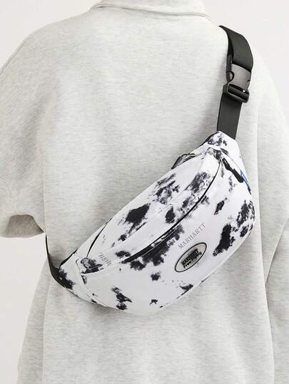 Túi đeo ngực nữ đa năng thời trang, chất liệu vải nylon nhuộm tie-dye, túi đeo vai unisex, túi đeo chéo, túi đeo hông, phù hợp cho thể thao, đi làm và sử dụng hàng ngày.
