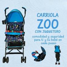 Zoo Design Umbrella Stroller With Toy Storage, Black Chassis, Blue Color - 藍色的 - 查看 7