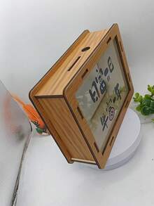 Hucha de madera con ranura unidireccional, caja de plan de ahorro de 365 días, caja de acumulación de riqueza viral para adultos - Multicolor - Ver 6
