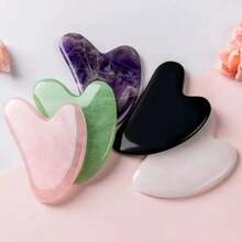 Natural Rose Quartz Heart-Shaped Massage Tool, Couples Face & Body Soothing Gua Sha Board - Ideal Gift For Valentine's Day, Mother's Day, 520, Thanksgiving, And New Year, Perfect For Gifting To Family And Friends! - Multicolor - View 12
