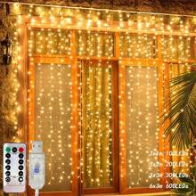 6M/3M - USB Powered Indoor Decorative LED String Lights With Remote Control, Suitable For Walls, Curtains, Atmosphere Decoration For Single Party, Birthday, Wedding - USB Curtain Light - View 11