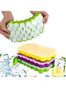 Máquina de hielo de encimera, 48 cubitos de hielo, diseño de doble capa, adecuada para el hogar, la oficina, el exterior, herramienta esencial de cocina - Multicolor - Ver 9