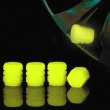 Tapas de válvula luminosas fluorescentes, tapas de válvula de neumático de coche nocturno, decoración brillante para motocicleta y bicicleta, boquillas de rueda, tapa de neumático, accesorios para coche - Rojo 20 piezas - Ver 5