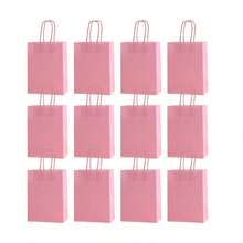 6/12 Túi quà tặng bằng giấy Kraft cổ điển, kích thước 22*16*8cm, kiểu dáng tối giản, thanh lịch, phù hợp làm quà tặng sinh nhật, đám cưới, quà doanh nghiệp, quà ngày lễ. - Xem 36