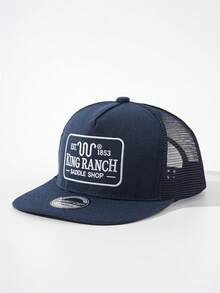 1pc Embroidered "KING RANCH" Mesh Baseball Cap, Adjustable Outdoor Sun Protection Casual Hat Suitable For Spring/Autumn Travel, Beach, Y2K Style,Festival,Holiday - Baseball Cap - View 14
