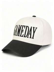 BONNY BOOM 1顶男女通用“GAMEDAY”豹纹网眼棒球帽，可个性化刺绣字母，户外防晒休闲帽，适合春秋季、旅行、海滩等场合。 - 黑色 - 查看 3