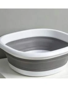 Bồn ngâm chân di động hình vuông màu xám trắng có thể gập lại - Xem 17
