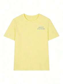 Women's White Short-Sleeved T-Shirt, Casual Summer Style, With A Marine Life Print, Simple And Cute, Loose And Versatile, With A Round Neck, Ideal For Everyday Wear And Vacations. Women's Graphic T-Shirts, Pink Top - Unisex, Comfortable, Urban Vintage Style, Loose Fit, Washed 100% Cotton T-Shirt, Summer Tops - 粉色 - 查看 6