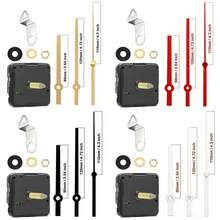 4pcs Quartz Clock Movement Kit, 2pcs 23mm Shaft Length, 2pcs 28mm Shaft Length, Includes 4 Clock Hands: Gold + Red + Black + White, For Repair, Replacement, DIY Clock Making, Wall Decor, Creative Gift - 4pcs - View 12