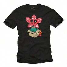 Funny "Stranger Tee" - Demodog Sachen Dart Dustin Size S-XXXL T-Shirt - Black - View 8