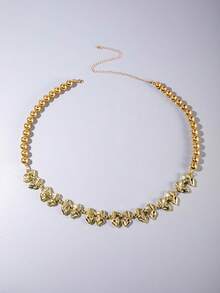 1pc Street Chic CCB Gold Butterfly Waist Chain, Suitable As Gift For Ladies Beach Vacation - 28242-g - View 3