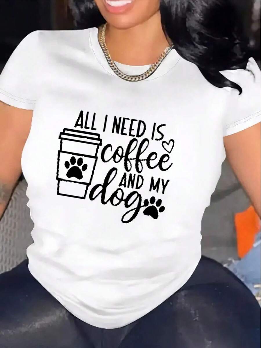 Oversized Women's Casual Short Sleeve T-Shirt, Slim Fit, 1 Piece Pack, 100% Durable Cotton - Comfortable Crew Neck, Soft And Attractive T-Shirt. - 白色 - 查看 1