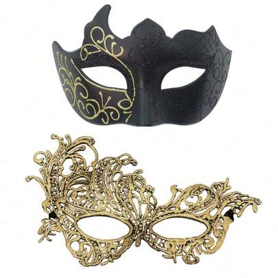 Carnival Masks, Half-Face Masquerade Balls, Masked Parties, Couples (Male And Female), High-End Feel