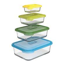 Joseph Joseph Juego de 8 piezas para almacenamiento de vidrio, congelador, horno, microondas, lavavajillas, multicolor - Multicolor - Ver 2