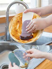 Penguin Design Soft Silicone Kitchen Scraper Tool, Can Be Used To Remove Oil Stains, Baking Residue, Suitable For Kitchen Oil Tray Degreasing Baking - Grey - View 4