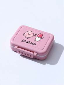 Portable Compartment Pill Box, Travel Pill Storage Box With Cartoon Pill Smiling Face Pattern, Lightweight Sealed Moisture-Proof Medical Storage Container For Pills, Vitamins, Supplements And Medicines, Perfect For Daily Use, Travel, Vacation, Family And Outdoor Emergency Use, Suitable For Families - Multicolor - View 13