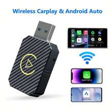 Bộ chuyển đổi CarPlay không dây | Với cổng USB-C, tương thích với Apple và Android, bộ chuyển đổi CarPlay không dây mini cắm là chạy với độ trễ thấp, thiết lập dễ dàng, chất lượng âm thanh được cải thiện, không cần pin, được nâng cấp năm 2025, kết nối nhanh và ổn định. - Q1M - Xem 5