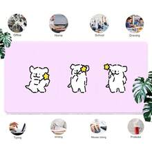 1 tấm lót chuột chơi game hình vẽ hoạt hình chú cún con kiểu Hàn Quốc, nền tím - Đế cao su chống trượt, có thể giặt, phụ kiện bàn làm việc. Thích hợp cho văn phòng, học tập và trang trí nhà cửa; có thể dùng như thảm lót bàn. Món quà lý tưởng cho người hâm mộ và bạn bè. - Chó con Line Puppy-01 - Xem 4