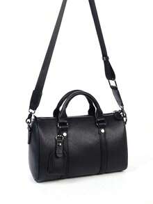 8VEL 1 pieza Bolso de mano casual de gran capacidad para negocios, bolso de embrague, bolso de muñeca, artículos esenciales para vacaciones, antirrobo, portátil, ligero, regalo, organizador de bolsos, carteras, bolsos, monedero, bolsos laterales, bolsos vintage, bolso de viaje, bolso de verano, bolso de primavera, bolso de maquillaje, regalo para hombres, regalo de Navidad, bolsa de viaje - Negro 2 - Ver 8