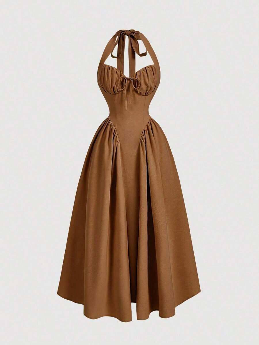 Women Midi Dresses - Marrón 2 - View 1