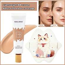 Set de base de crema BB con borla de polvo, corrector, de larga duración, acabado suave, cobertura completa, minimizador de poros, de fácil aplicación - Multicolor - Ver 1