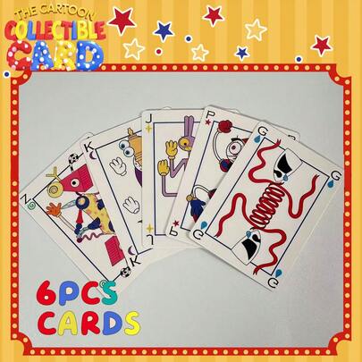 Bộ 6 lá bài poker anime (TADC), hàng sưu tầm dành cho fan anime, có thể đựng trong ví đựng thẻ ID hoặc hộp đựng thẻ giao thông, món quà sinh nhật tuyệt vời.