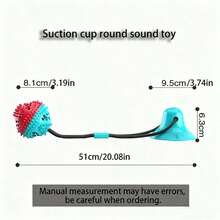Pet Training Toy, Dog Chew Leash With Strong Suction Cup, Pet Chew Toy, Suction Cup Pet Training Toy. Suitable For Entertainment Of Small And Medium Dogs. (Recommended For Use On Smooth Tiles, Not Recommended For Use On Wooden Floors.) - Multicolor - View 3