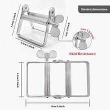 1pc Paint/Toothpaste Squeezer, Suitable For Squeezing Fluid Paints And Toothpastes, This Labor-Saving Paint/Toothpaste Squeezer Can Prevent Waste And Save You Money (Squeezer Only, No Other Accessories Included). - silver - View 4