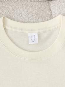 Camiseta Casual de Verano para Mujer, Estampada, Estilo de Dibujos Animados con Estampado de Batidor de Matcha, Cuello Redondo, Manga Corta, de Algodón Puro - Blanco - Ver 6