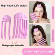 4pcs/2pcs Fluffy Root Volumizing Plastic Hair Clips, Forehead Bangs Styling Tool, Slouchy No-Trace Hair Clips - Multicolor - View 5