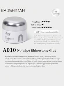 Gel constructor de carámbanos BAOSHIMAN sin necesidad de limpiar en frasco, gel de uñas multiusos para unir rhinestones, esculpir, aplicar polvo y modelado 3D - Multicolor - View 10