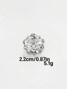 4pcs/Set Rhinestone Flower Shaped 3D Multi-Layer Metal Buttons, Suitable For Fur Coats, Wedding Dresses, Suits, Uniforms, DIY Bouquets, Jewelry Boxes, Accessories - Multicolor - View 18