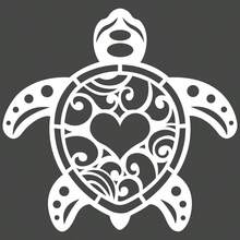 波西米亚风动物车贴 | 海龟贴纸 | 花卉民间艺术贴纸 | 可爱自然美学，适用于汽车、笔记本电脑、水瓶，自然爱好者礼物 - A - 查看 7