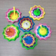 3D Printed Octagonal Handle Gradient Spiral Tower, Creative Magical Geometric Stereo Desktop Decompression Toy - Multicolor - View 2