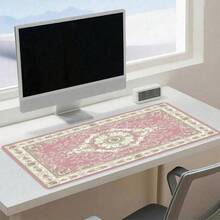 1pc Bohemian-Style Fiber Cloth Mat - 90 X 40 Cm. Featuring A Large Format And A Double-Sided Bohemian-Themed Design With Intricate Patterns, This Mat Is Crafted With A Natural Non-Slip Rubber Base For Stability And Wrist Support, PC Accessories, Topped With A Durable Polyester Surface. It Serves As The Perfect Accessory To Infuse Your Gaming Setup Or Office Workspace-Including Desks, Furniture, And Mouse Pads-With A Vibrant Bohemian Flair. - A - View 3