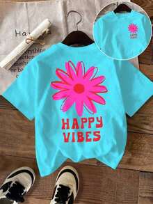 LUNE Camiseta con estampado de retrato, top casual de cuello redondo de manga corta, ropa de mujer para primavera y verano, conjuntos de ropa de vacaciones para mujer, atuendos de verano para mujer, camiseta gráfica para mujer, pantalones cortos de verano para mujer, atuendos casuales para mujer, blusas de verano para mujer, conjuntos de ropa de vacaciones para mujer, camiseta gráfica para mujer, atuendos de vacaciones para mujer - Verde militar - Ver 4