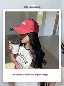1 buah Topi Baseball Unisex, Pinggiran Melengkung Kecil untuk Wajah, Cocok untuk Semua Musim, Topi Pelindung Matahari untuk Aktivitas Luar Ruangan dan Pemakaian Sehari-hari, Hadiah Liburan, Aksesori Modis dan Serbaguna - A - View 8