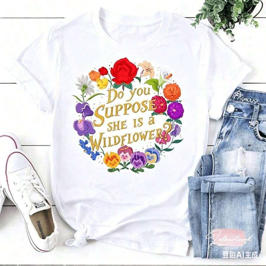 Esta camiseta informal de manga corta para mujer, de cuello redondo, en blanco y negro, presenta estampados de dibujos animados, letras y animales, ideal para el verano, la playa y las vacaciones. Confeccionada con tejido 100% algodón puro de 200 g, esta camiseta de manga corta de alta calidad es suave y cómoda, convirtiéndola en una prenda esencial para el día a día. - Blanco - Ver 1