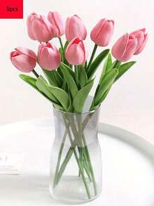 5/10/15 Pcs, High-End Artificial Tulips, Valentine's Day Gift, Bridal Bouquet, Modern Minimalist European Style Decoration, Plastic Artificial Flower Bouquet, Artificial Plant Decoration, Home Decoration, Suitable For Indoor And Outdoor Use - Multicolor - View 11