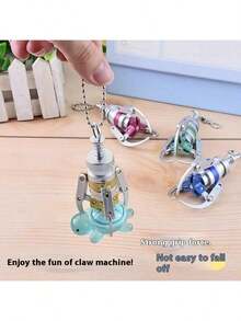 1pc Claw Machine Toy, Stress Relief Pendant Keychain Desktop Ornament, Perfect Gift - Birthday Gift - Christmas Gift - Eid Gift - Soft & Cute Small Gift - Multicolor - View 5