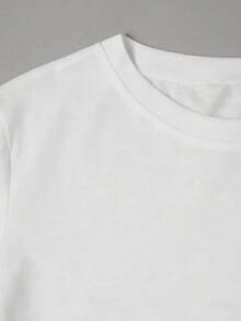 Elegant Printed T-Shirt For Women, Comfortable, Casual, Short Sleeve, Round Neck, For Everyday Wear - Vintage Urban Style, Unisex, Cotton, Round Neck And Short Sleeve - 白色 - 查看 4